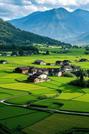 Rice fields in Sapa, Lao Cai, Vietnamの素材