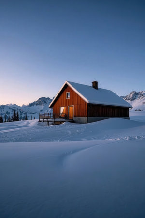 Winter in the swiss alps (Braunwald, Glarus, Switzerland)の素材