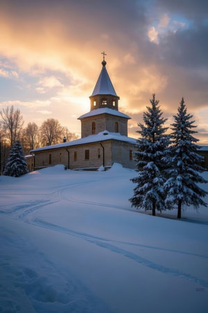 Church of St. Nicholas in the village of Vologda, Russiaの素材