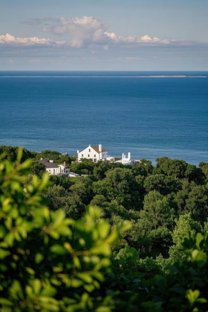 Beautiful view of the island of St. Nicholas in the Baltic Seaの素材