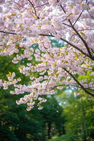 cherry blossom in spring time, sakura tree bloomingの素材