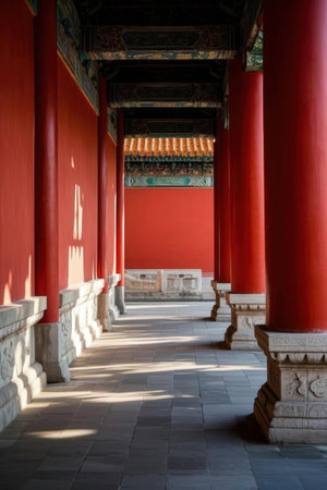 The Forbidden City in Beijing, China.の素材