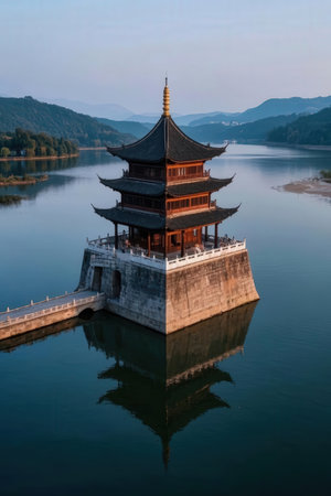 Hangzhou West Lake scenic spot,, Hohhot city, Inner Mongolia autonomous region, Chinaの素材