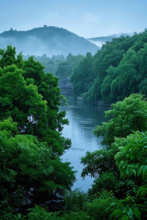 Mountain landscape in south korea,Hangzhou\\"\"\""の素材