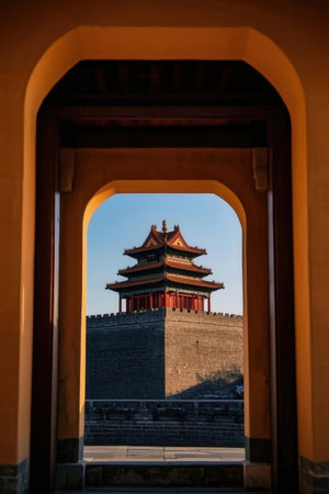 The Forbidden City in Beijing, China. It was the imperial palace from the Ming dynasty to the end of the Qing dynasty.の素材