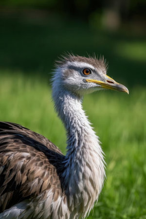 Portrait of the rhea (Rhea americana) birdの素材
