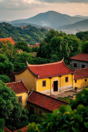 The view of the old town of Ljubljana, Sloveniaの素材