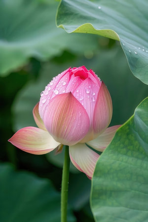 Lotus flower and Lotus flower plants in the pond, The beauty of the lotus flower.の素材