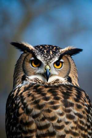 Portrait of Eurasian Eagle Owl (Bubo bubo)の素材