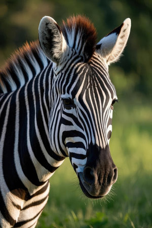 Zebra in Chobe National Park, Botswana, Africa.の素材