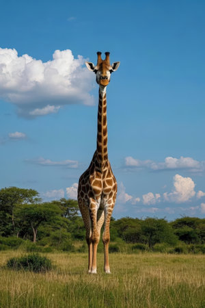 Giraffe in Serengeti National Park, Tanzania, Africaの素材