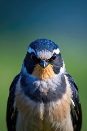 Close-up of a swallow (Tachycineta bicolor)の素材