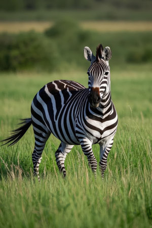 Plains zebra (Equus quagga) in grassの素材
