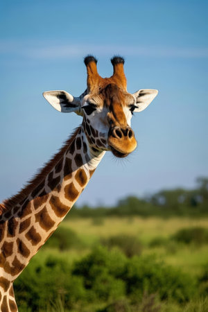 Giraffe in Chobe National Park, Botswana, Africaの素材