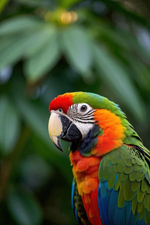 beautiful Scarlet macaw (Ara macao) in the natureの素材