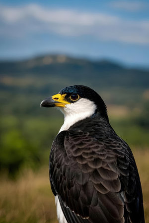 Close-up of a Bald Eagle in the Masai Mara National Park, Kenyaの素材