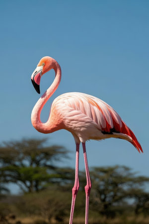 Greater flamingo (Phoenicopterus ruber)の素材