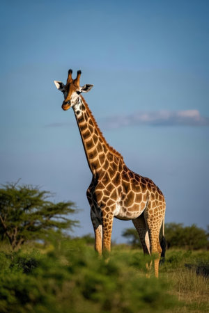 Giraffe in Serengeti National Park, Tanzania, Africaの素材