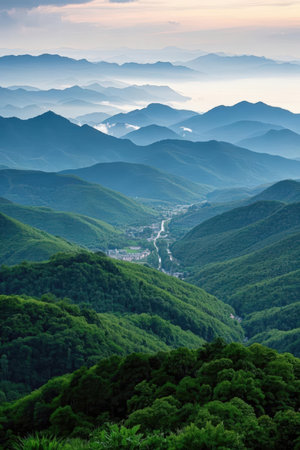 Mountain landscape in south korea,Daejeon\\"\"\""の素材