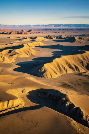 Sand dunes of the Badlands National Park, South Dakota.の素材