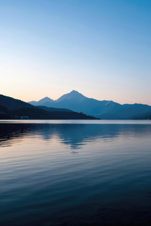 Sunset over Lake Lucerne with Alps in the background, Switzerlandの素材