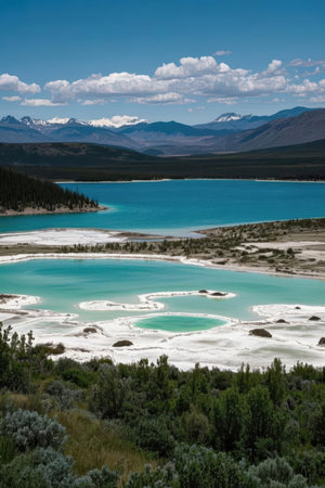 Beautiful landscape of Lake Tekapo in Canterbury, New Zealand.の素材