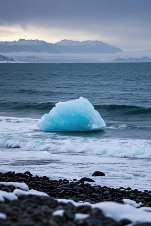 Icebergs in Jokulsarlon / Iceland, Europeの素材