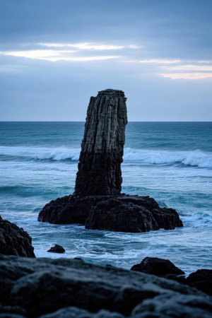 Cape Stolbchaty at sunset, Bali, Indonesiaの素材