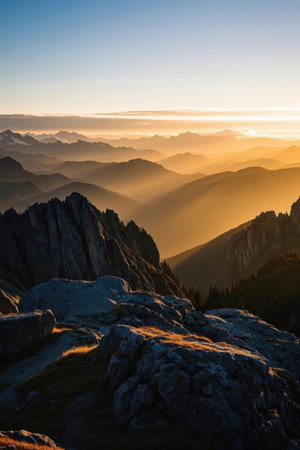 Sunset in the mountains of Adamello Brenta, Italyの素材