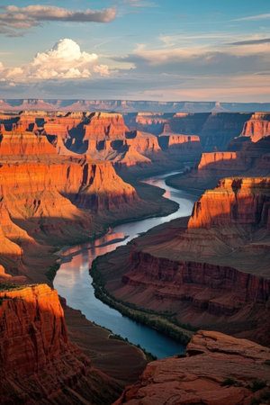 Horseshoe Bend at sunset, Arizona, United States.の素材