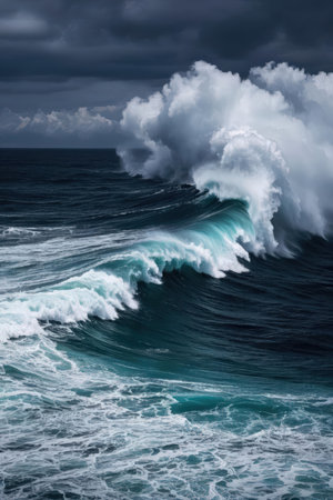 Waves on the Atlantic Ocean in Tenerife Canary Islands Spainの素材