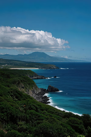 Coast of the island of St. Kitts and Nevisの素材