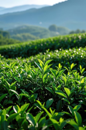 Tea Plantation in Chiang Rai, Thailand. Tea Plantation in Chiang Rai, Thailand.の素材