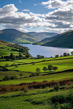 Beautiful landscape image of Cumbria, England, UK.の素材