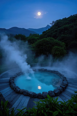 Hot spring at Doi Inthanon National Park, Chiang Mai, Thailandの素材