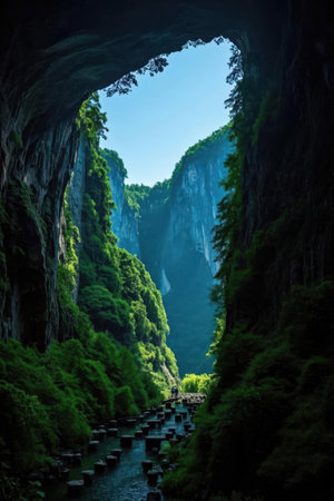 Mountain landscape in Zhangjiajie, Hunan Province, Chinaの素材