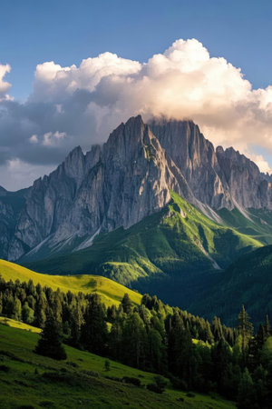 Mountain landscape in the Dolomites. Italy, Europe.の素材