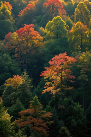 Autumn forest with colorful foliage in south korea,Seoul\\"\"\""の素材