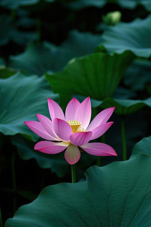 Lotus flower and Lotus flower plants in the pond. The beauty of the lotus flower.の素材