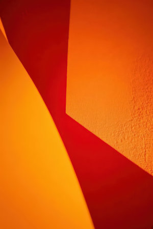 Abstract orange background with curved lines and shadows. Orange abstract background.の素材