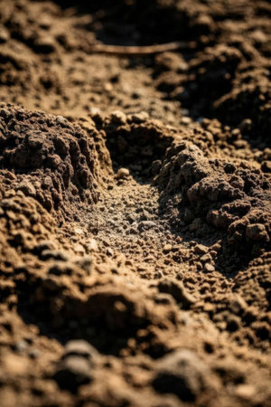 Close-up of an anthill in the soil. Natural backgroundの素材