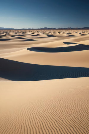 Low angle view of sand dunes in Death Valley National Park, Californiaの素材