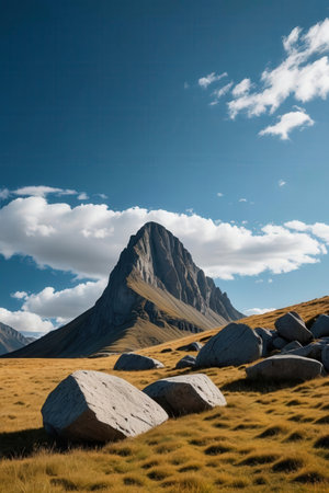 Mountain landscape in Cordillera Huayhuash, Peruの素材