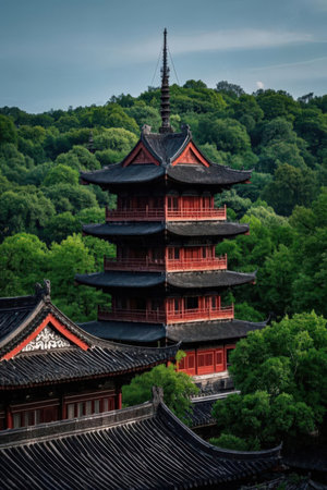 Pagoda in Changdeokgung Palace, Seoul, South Koreaの素材