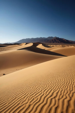 Desert sand dunes in Death Valley National Park, California, USAの素材