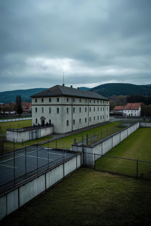 A view of the castle in the Bavarian Forest, Germany.の素材