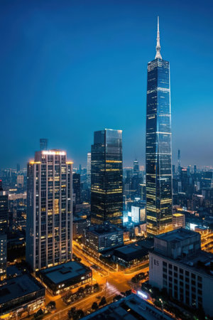 Shanghai Lujiazui Finance and Trade Zone of the modern cityの素材