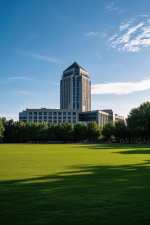 Cityscape of the campus of the University of Texas at Austin, Texasの素材