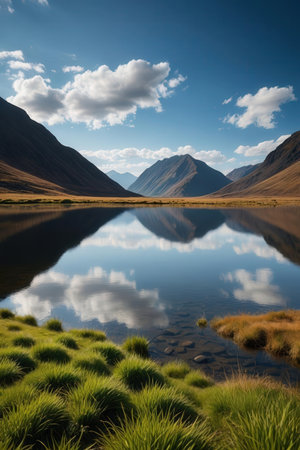Beautiful landscape image of Lake Tekapo in South Island New Zealandの素材