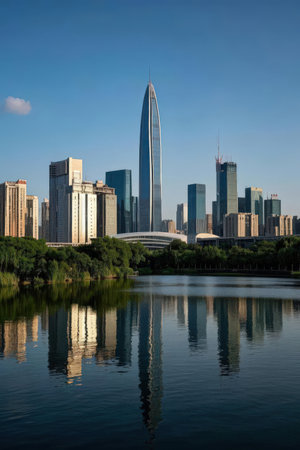 Shanghai Lujiazui Finance and Trade Zone of the modern cityの素材